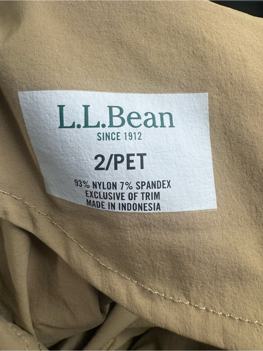 L.L.Bean No Fly Zone Hiking Pants Khaki Women’s 2 Petite - Picture 7 of 10